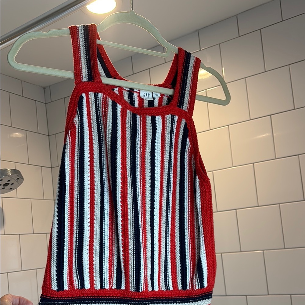 GAP Multicolor Striped Sweater Tank Top